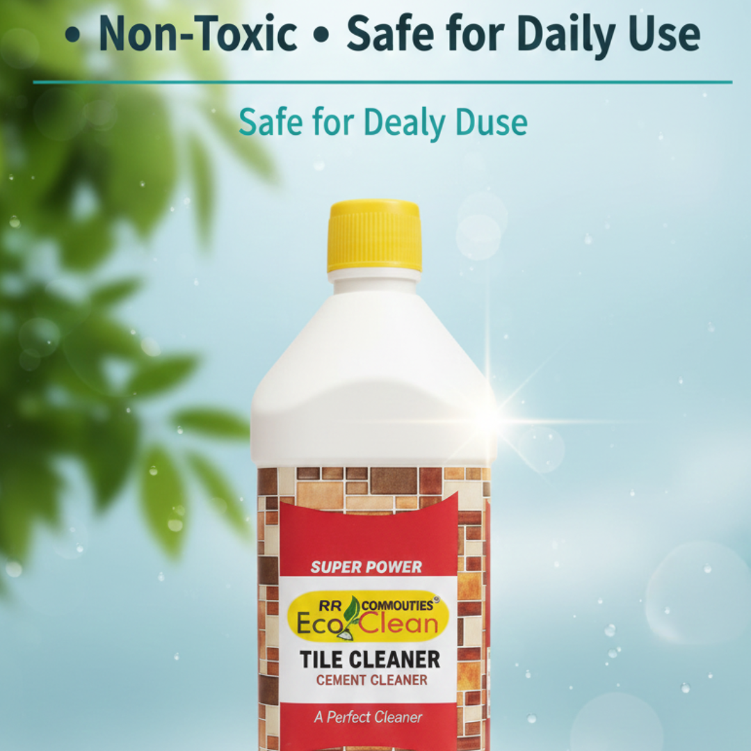 Ecoclean Tile Cleaner 500ML Liquid for Bathroom & Floor Tiles – Removes Grout, Cement & Hard Water Stains – Tile Cleaning Solution for Home