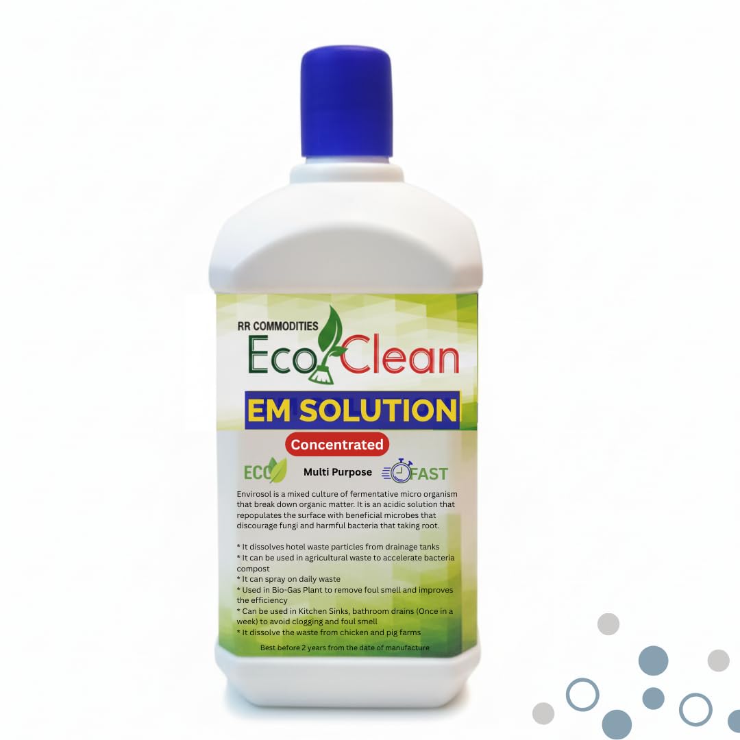Ecoclean EM Solution 500ml Concentrated | 10x Biogas Compost Accelerator & Waste Tank Cleaner