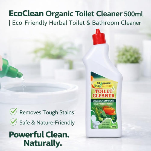 Ecoclean Organic Toilet Cleaner 500ml - Eco-Friendly Herbal Toilet Bowl Cleaner for Indian Homes