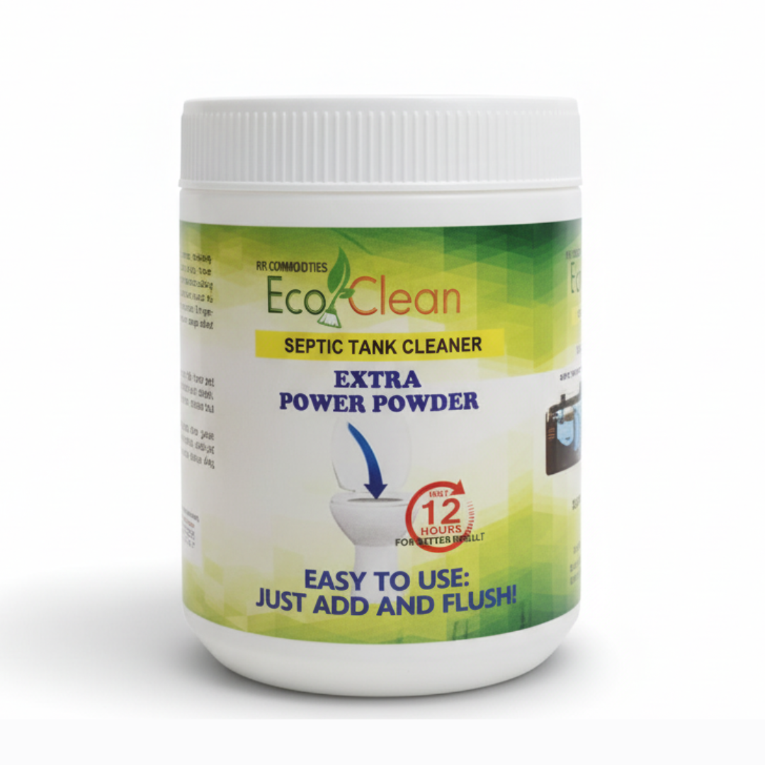 Ecoclean Septic Tank Cleaner Powder 300gm - 12 Hour Fix - 1 Year Maintenance for 10 member family