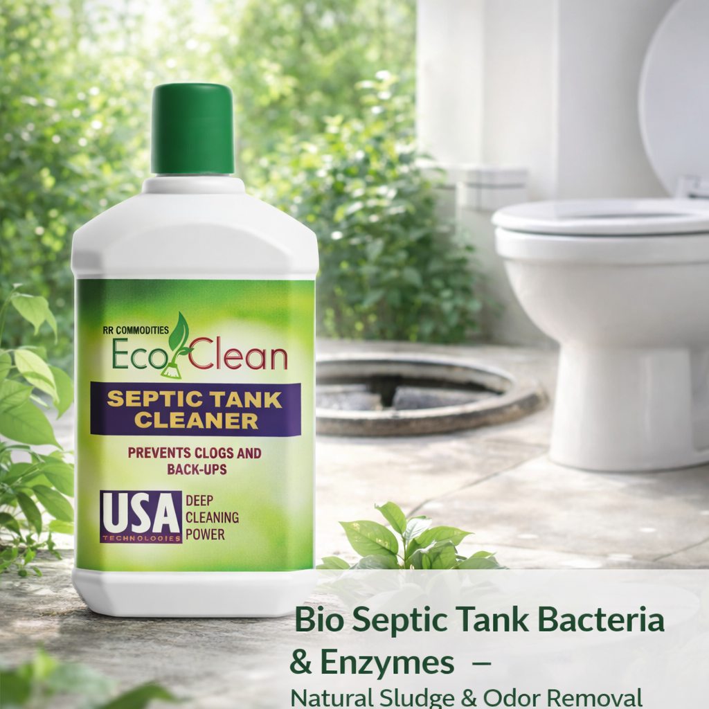Ecoclean Septic Tank Cleaner Liquid 500ML - Organic Bacterial Treatment Formula for Indian Septic Systems